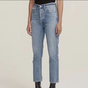 Agolde Riley Emulsion Crop Jeans